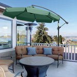 2.7m Cantilever Parasol Banana W/ Crank Handle | Green