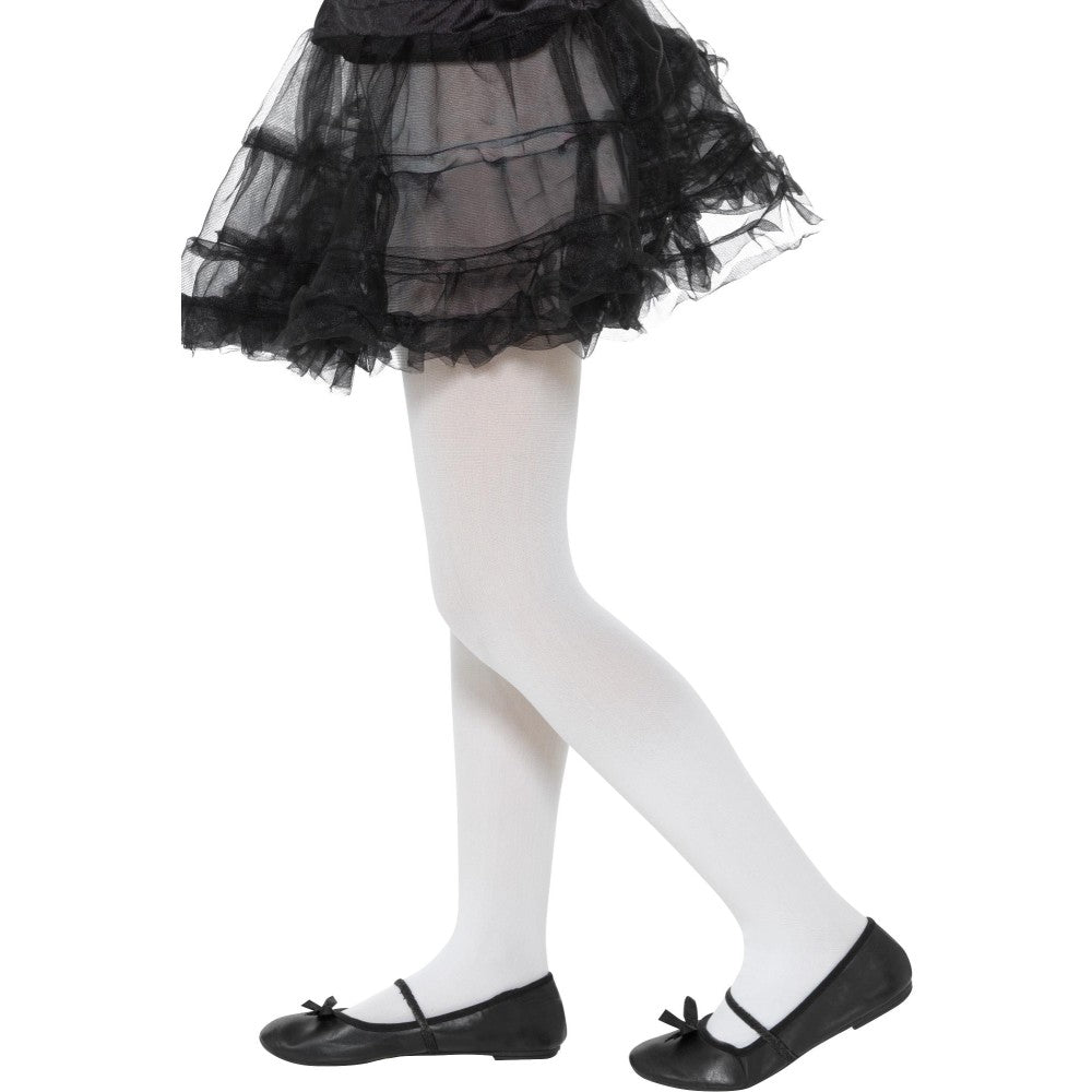 Opaque Tights, White, Age 6-12