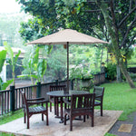 2m Parasol Patio Umbrella With 6 Ribs | Cream