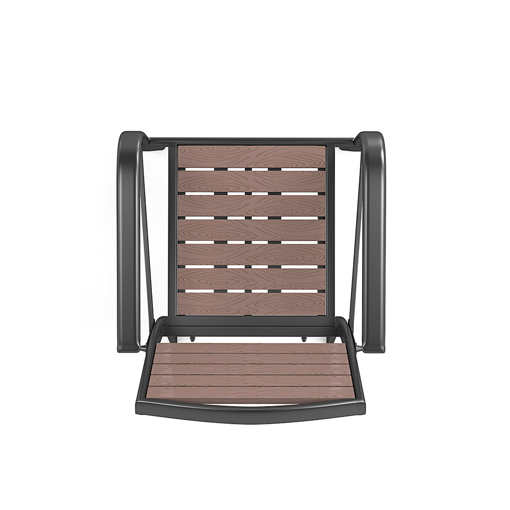 Set Of 4 Garden Dining Armchairs Brown