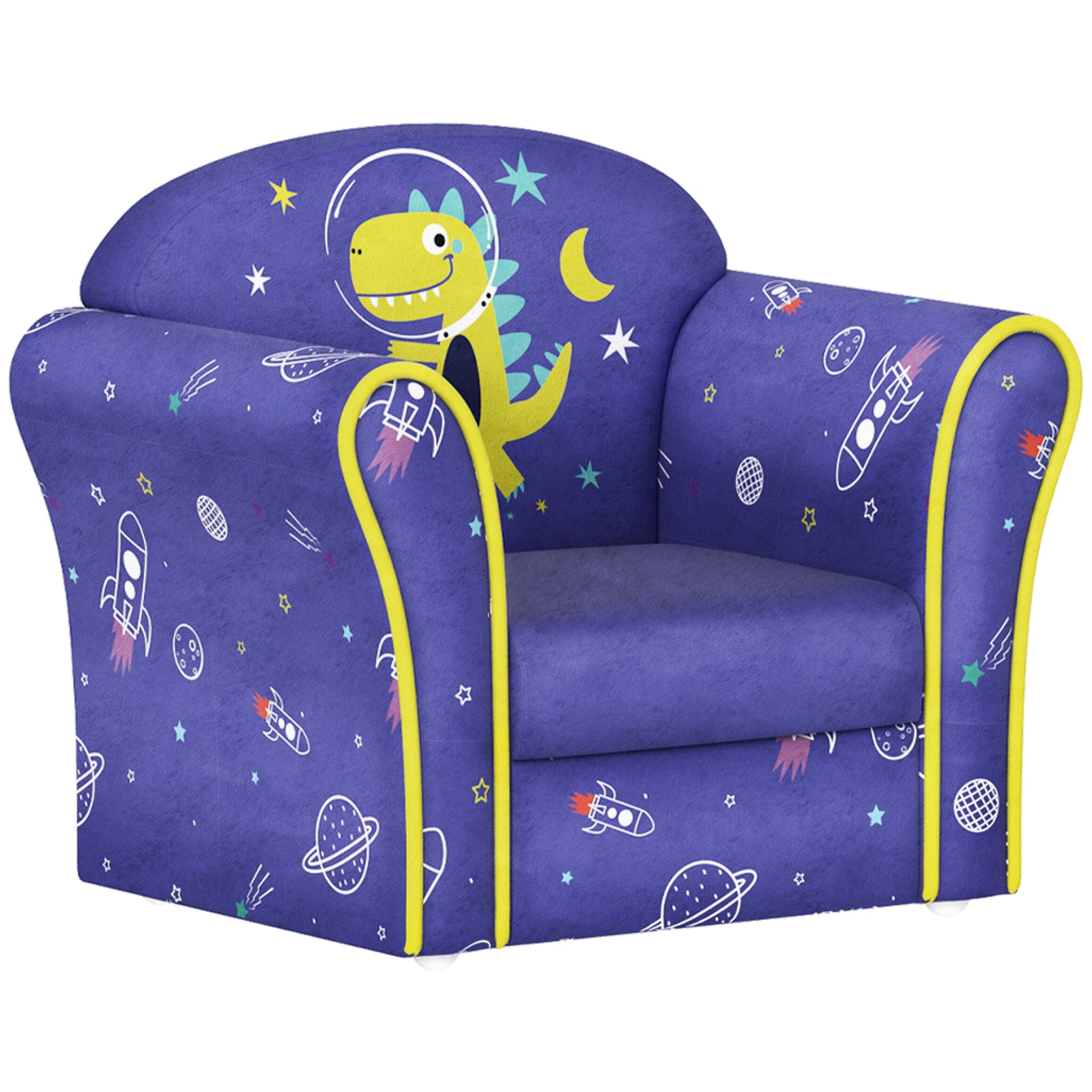 Kids Sofa Chair With Flamingo Design For Bedroom, Playroom | Blue