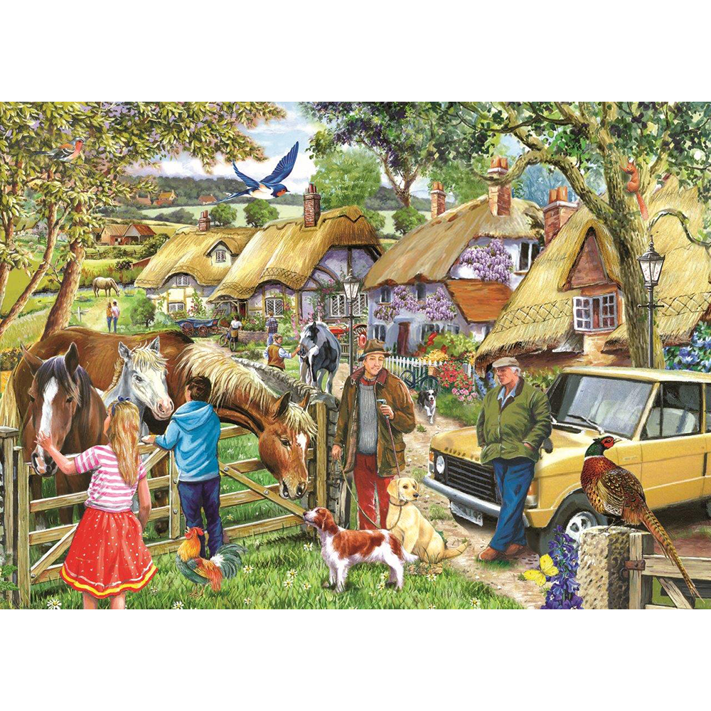 Horses & Hounds - Big 500 Piece Jigsaw Puzzle For Adults, With Extra Large Pieces