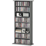 Cd Storage Unit Dvd Tower Blu-ray Storage Shelf For Office | Small | Gray
