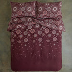 Mandala Fading Bedding Set –  100% Cotton, Soft & Breathable Print | King | Maroon