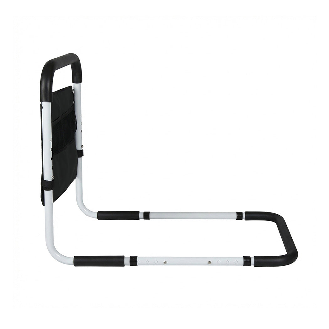 Bed Rails Adjustable Storage Pocket Assist Support Side Railings | White & Black