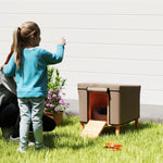 Rabbit Hutch Cover Fit The X-d2-0047 Guinea Pig Hutch, 43 X 52 X 37 Cm, Brown