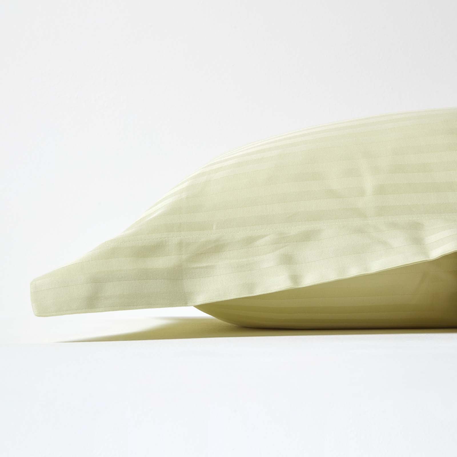 Egyptian Cotton Satin Stripe Oxford Pillowcase 330 Tc | 48 x 74cm | Sage Green