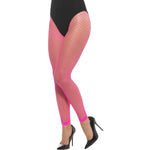 Footless Net Tights, Neon Pink
