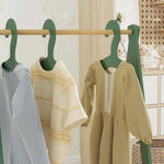 Aiyaplay Kids Clothes Rail With Hangers, Base Shelf For Girls, Boys, Green