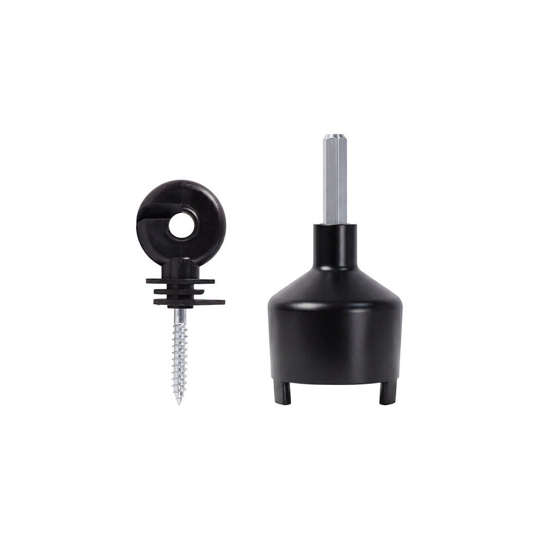 Electric Fence Insulators Grooved Pp+pe Black 120pc | Black