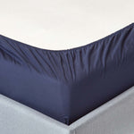 Cotton Fitted Cot Sheets 200 Tc, 70 X 140 Cm, 2 Pack | Cot Bed | Navy Blue