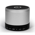 Mini Bluetooth Speaker With Led, Mp3, Fm Radio & Micro Sd Slot | Silver Grey