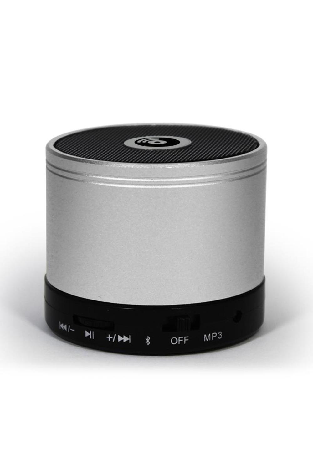 Mini Bluetooth Speaker With Led, Mp3, Fm Radio & Micro Sd Slot | Silver Grey