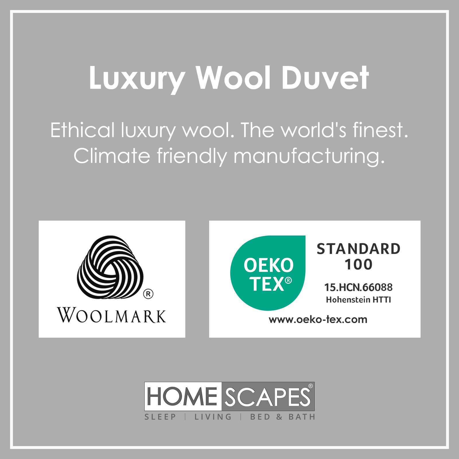 Premium Heavy Wool Duvet - Warm & Washable | Double | White