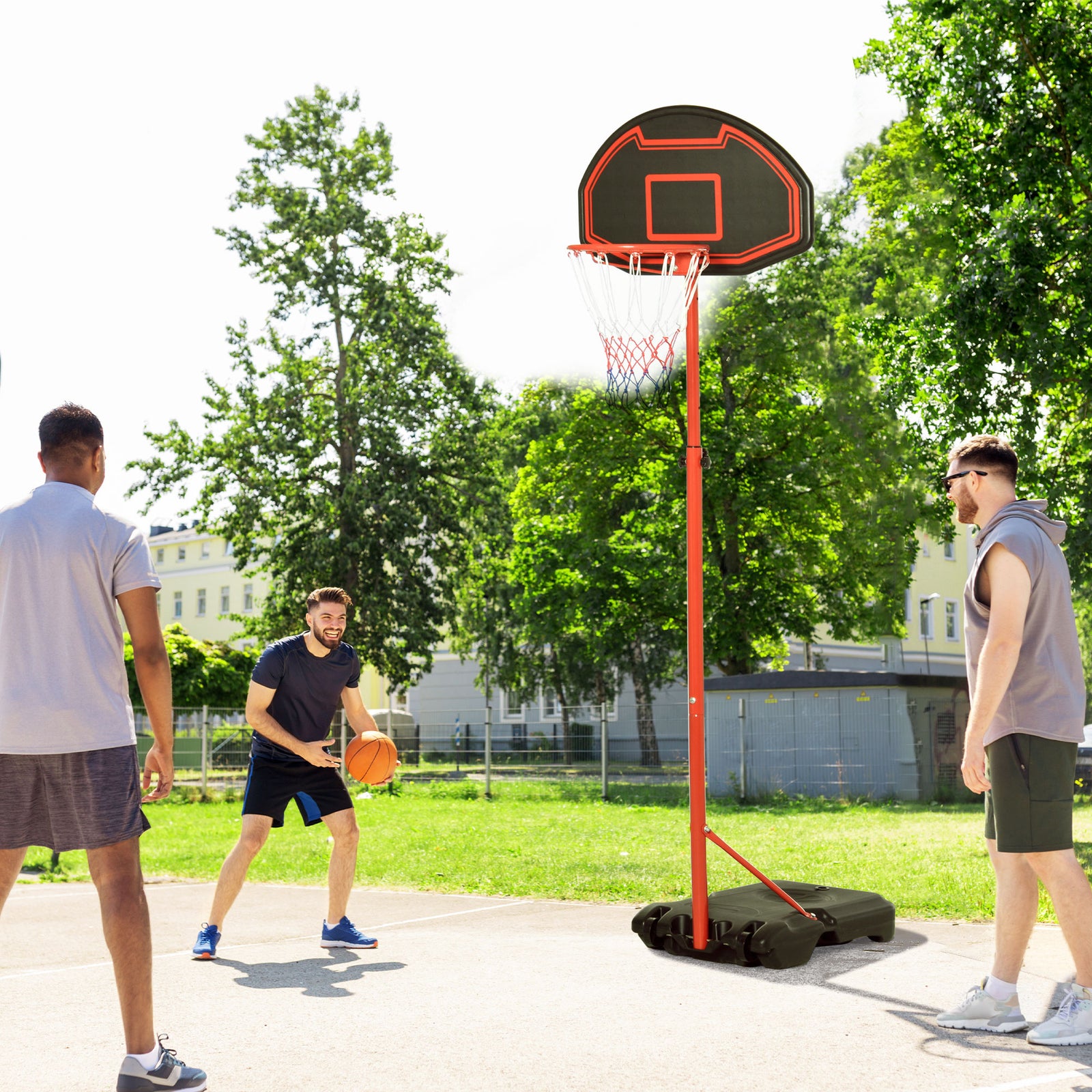 Portable Basketball Stand With Adjustable Height 200-250cm | Black