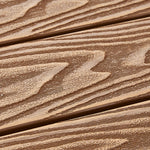11pcs Interlocking Wpc Deck Tiles, 30x30cm Outdoor Wood-plastic Composite Patio Flooring, Slip-resistant Garden Balcony Tiles | Brown