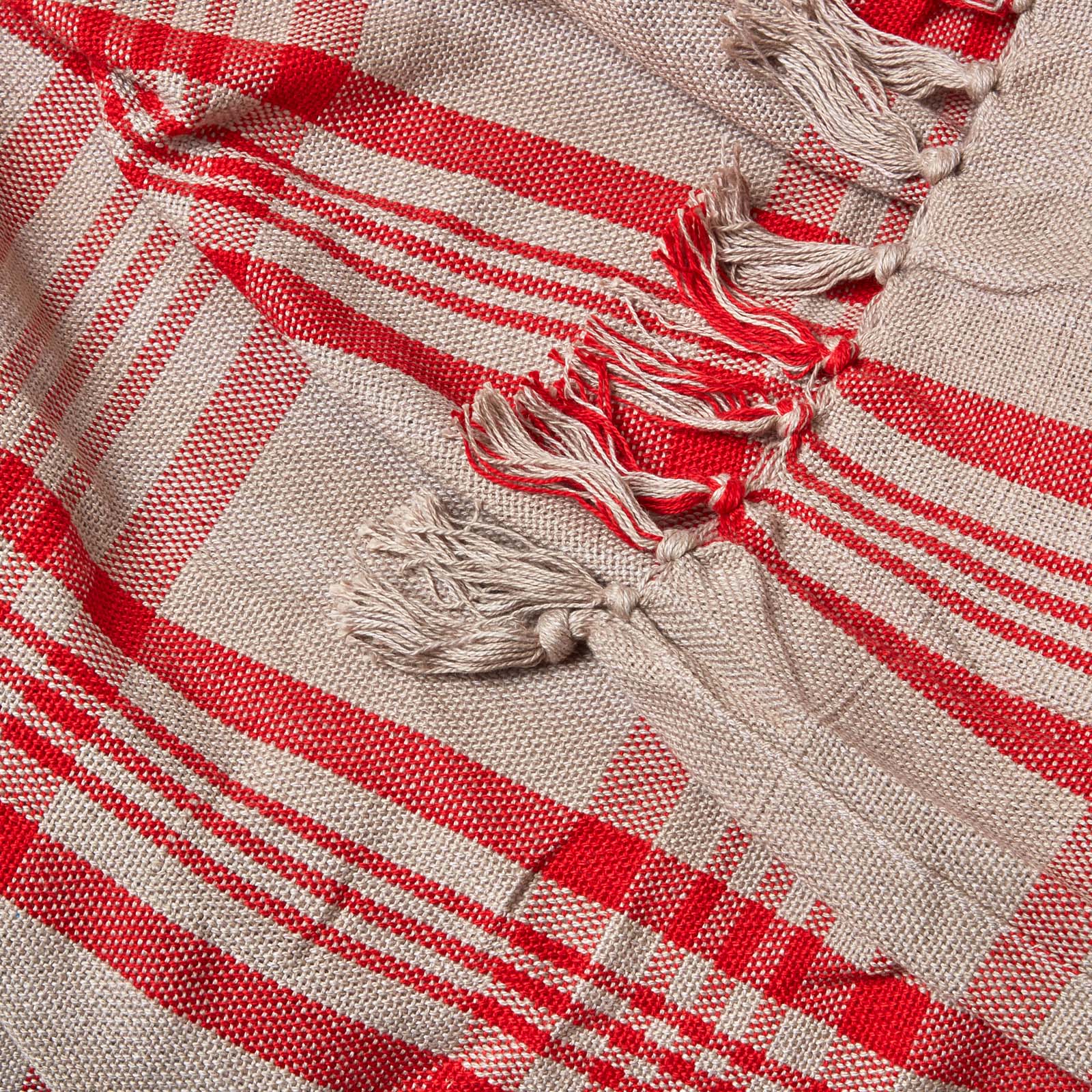 Tartan Check Sofa And Bed Throw | 150cm x 200cm | Grey & Red