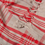 Tartan Check Sofa And Bed Throw | 255cm x 360cm | Grey & Red