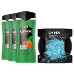 Jungle Fresh Shower Gel 500ml With Manwasher 2-sided Shower Tool | Set of 3