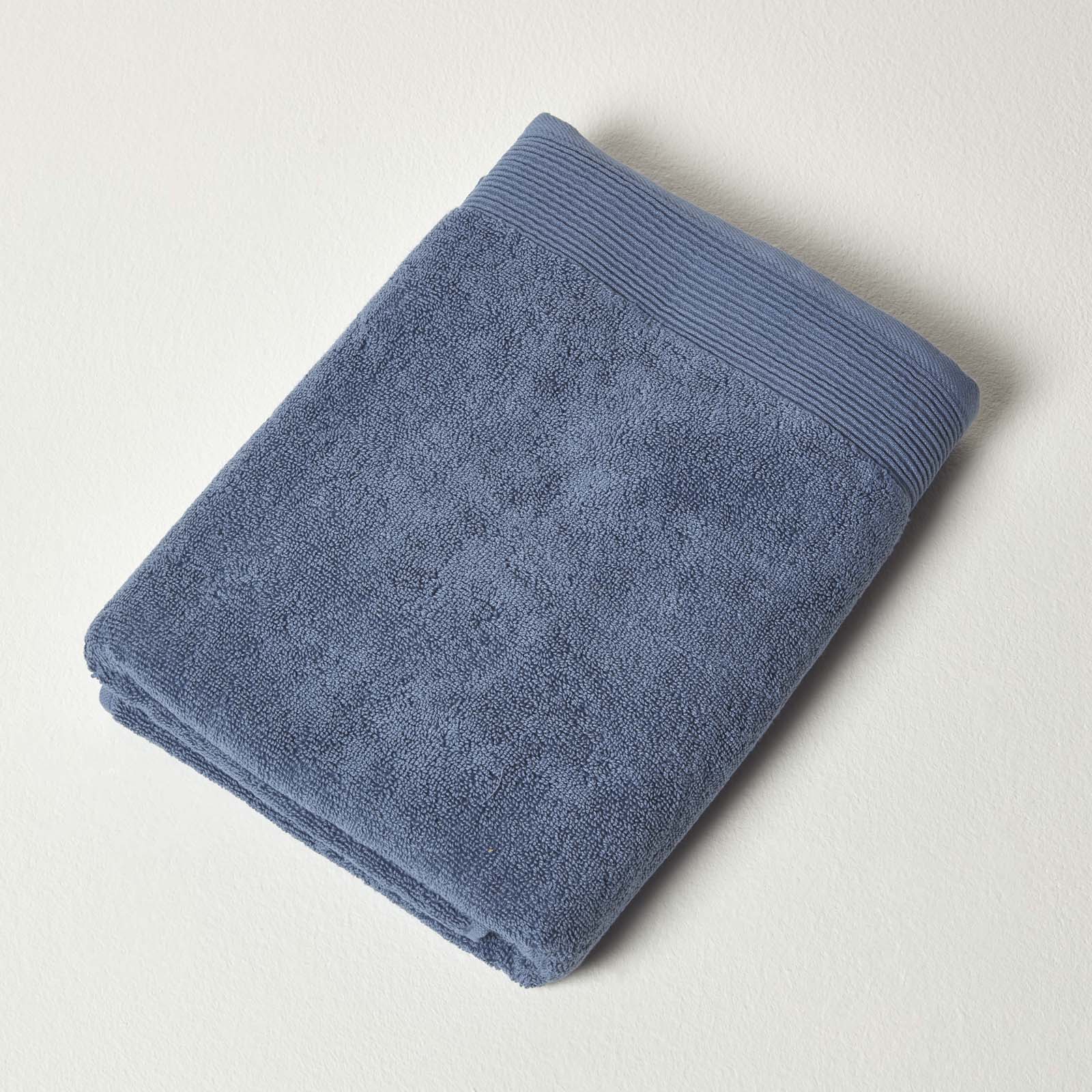 100% Combed Egyptian Cotton 700 Gsm Towels | Bath Towel | Denim Blue