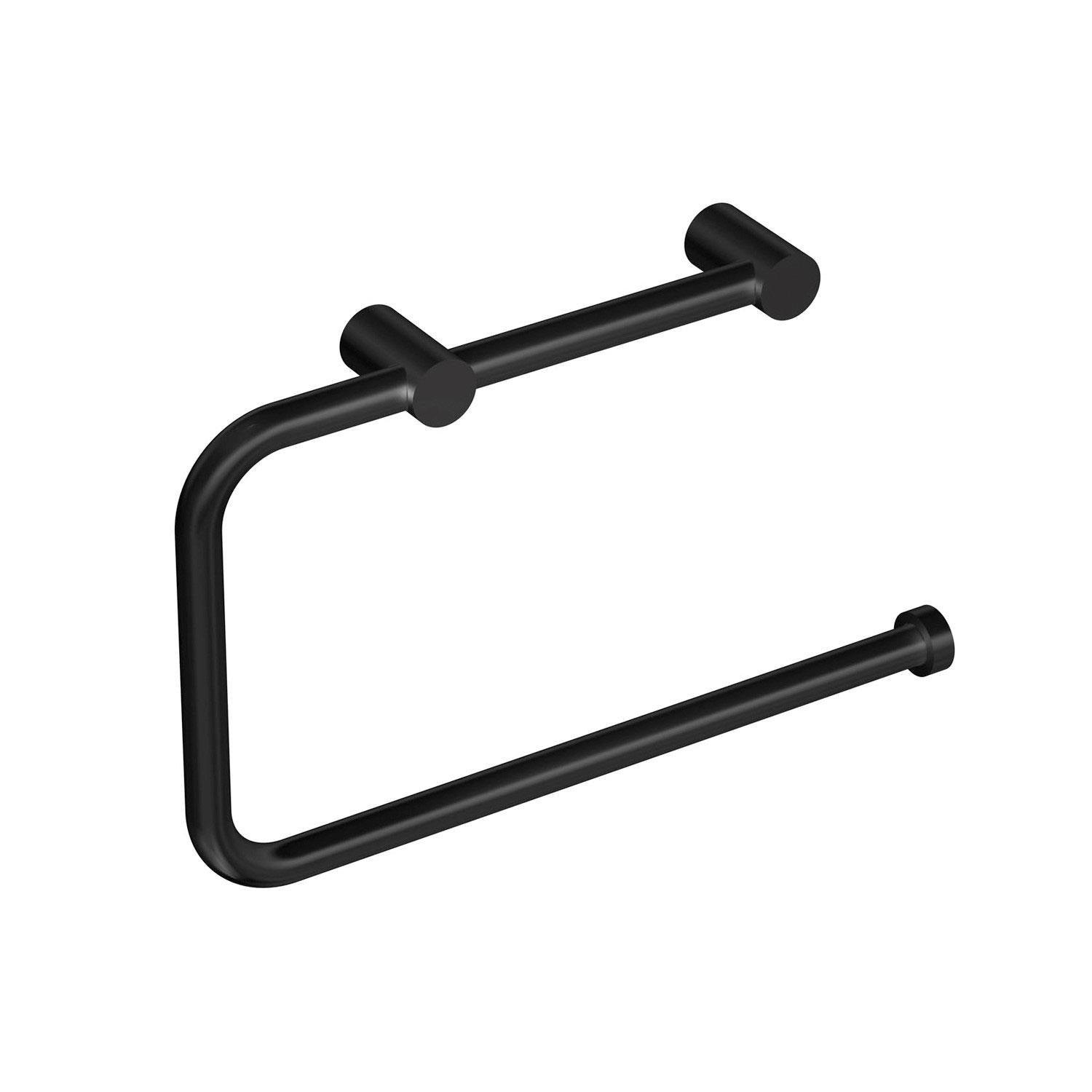 Towel Ring, Matt Black, Wall-mounted, 20cm Diameter, Collection Logic