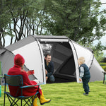 4-6 Persons Camping Tent Dome Family Travel Group Hiking | Charcoal Grey