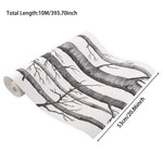 Removable Fabric Birch Tree Wallpaper Roll