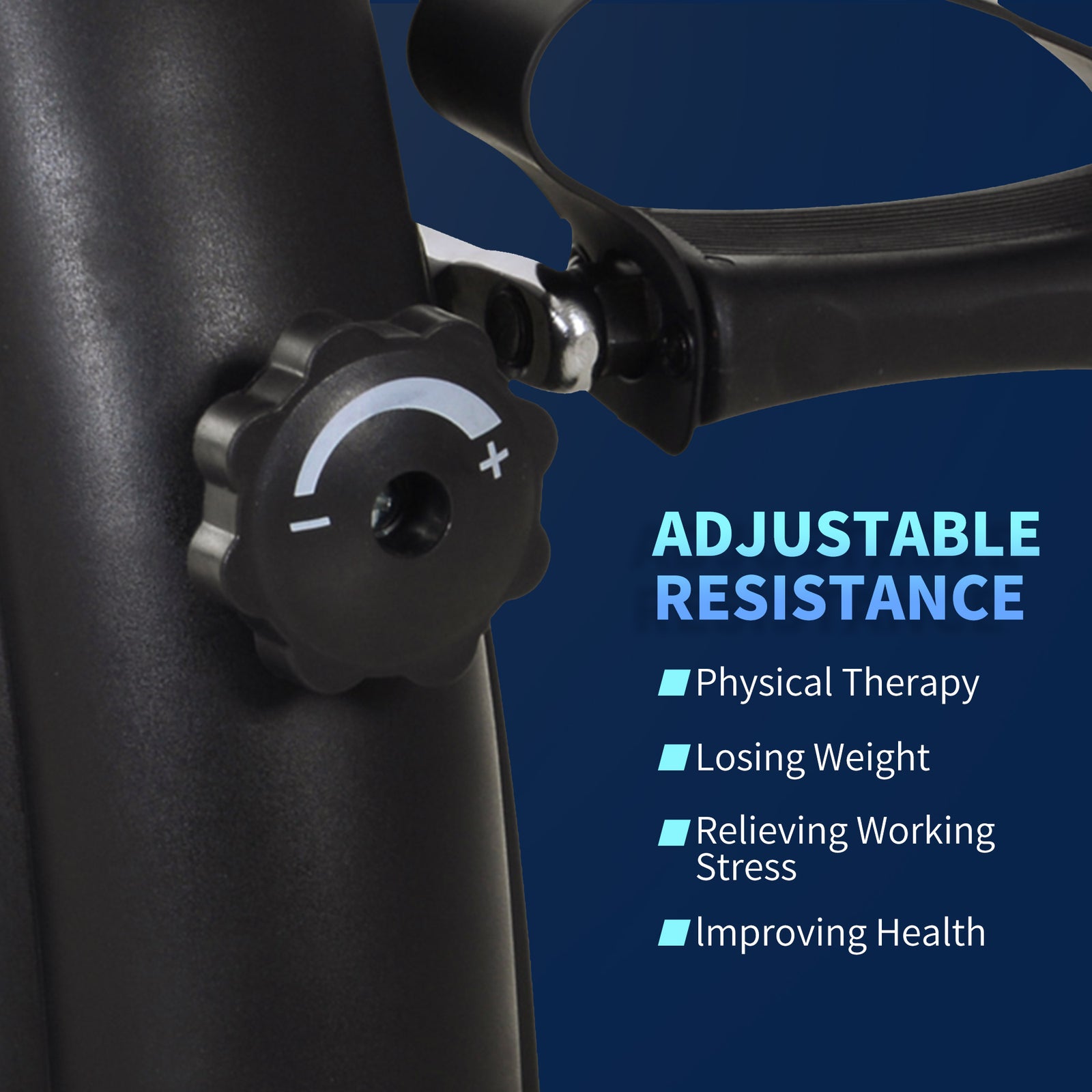 Mini Exercise Bike Portable Legs Exerciser Machine | Black