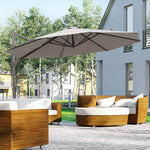 3m Hanging Parasol W/ Cross Base