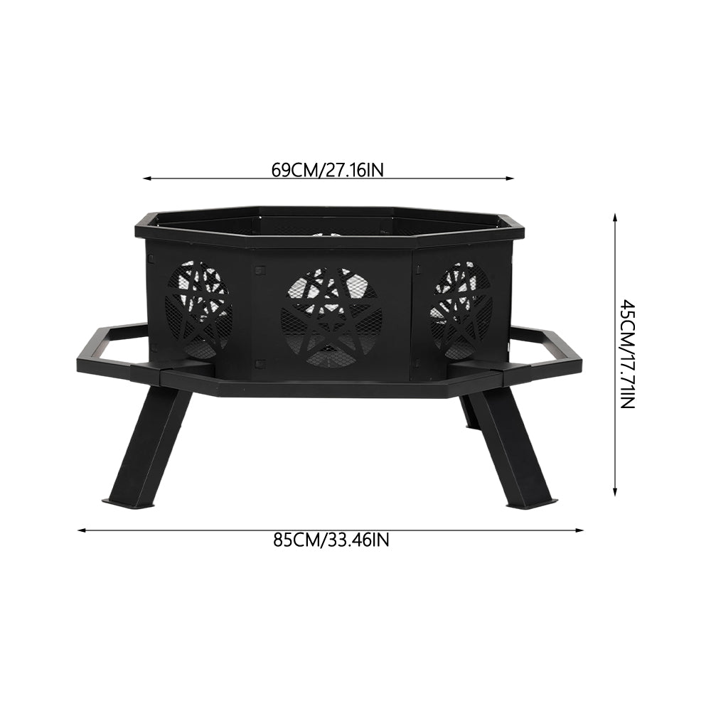 Heavy Duty Wood Burning Octagonal Fire Pit