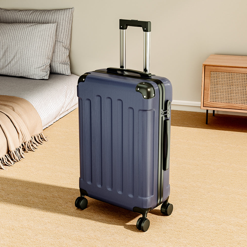 Modern Hardside Spinner Suitcase With Combination Lock | 20" | Blue