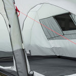 6-8 Person Tunnel Tent, Two-room Camping Tent With Carry Bag | Gray