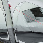 6-8 Person Tunnel Tent, Two-room Camping Tent With Carry Bag | Gray