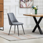 Set Of 2 Morandi Velvet Dining Chairs | Gray