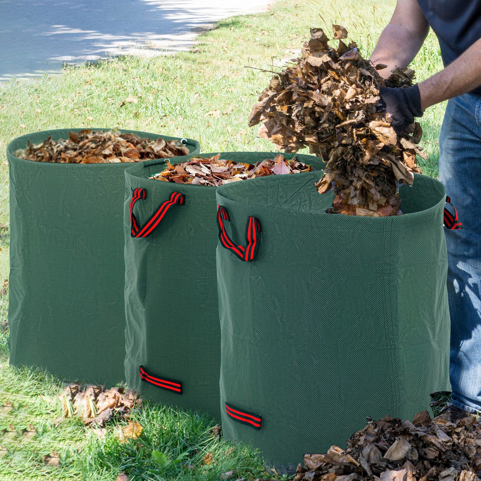 272l Heavy Duty Garden Waste Bags, Green