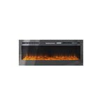 40/50/60-inch Wall Mounted & Recessed Led Electric Fireplace With 12 Flame Colors, Adjustable Brightness & Remote Control | Medium