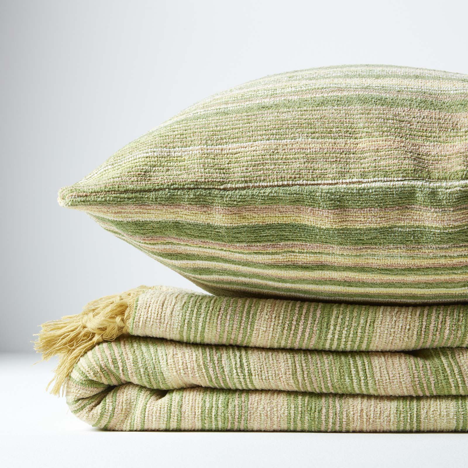 Cotton Chenille Tie Dye Cushion Cover | 45cm x 45cm | Green
