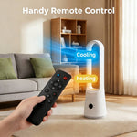 2-in-1 Bladeless Fan Heater and Cooler, Remote & APP Control, 8 Speeds, 3 Heat Settings, 90° Oscillation, Portable Air Cooler