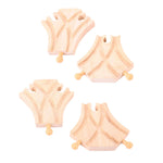 4 Curved Turnout Pieces for Wooden Train Sets
