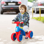 Baby Balance Bike W/rubber Wheels, Storage Bin | Blue