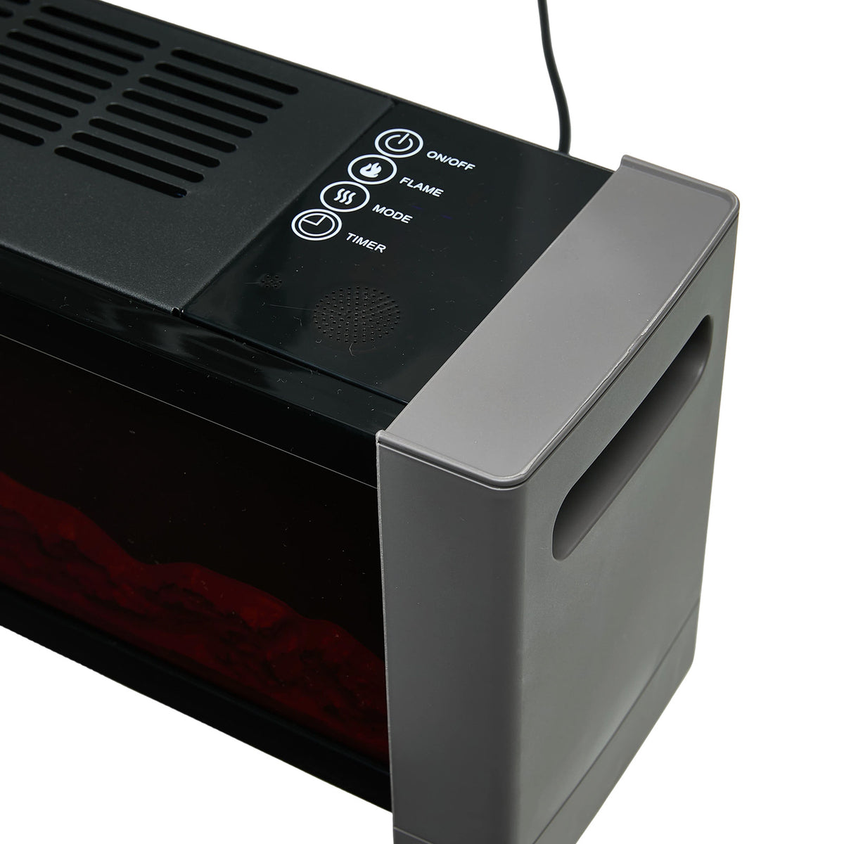 1000w/2000w Convection Baseboard Heater With Flame Effect & Timer