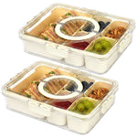 Livivo 2 Pack Snack Organiser Boxes With 5 Removable Trays