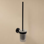 Toilet Brush, Matt Black, Wall-mounted, Glass And Metal,start Collection