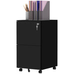Steel File Cabinet With Lock And Hanging Bar For Letter A4 | One Size | Black
