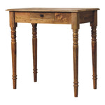 Artisan Furniture Solid Wood Oakish Turned Leg Writing Desk