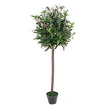 120cm  Design Uk Realistic Artificial Olive Tree In Black Plastic Pot