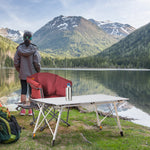 Portable Roll-up Aluminium Folding Picnic Table Outdoor