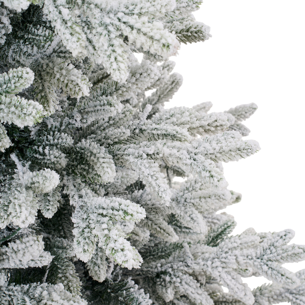 Breeins 180cm Pre-lit Artificial Flocked Christmas Tree With Metal Stand