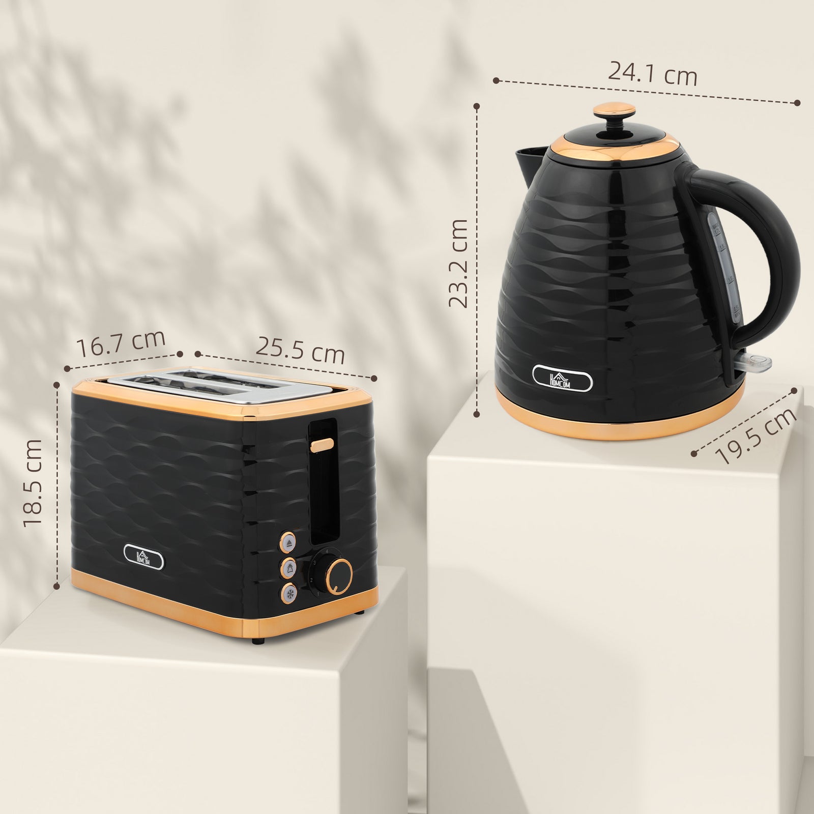 Rapid Boil Kettle & 2 Slice Toaster | Black