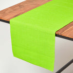 Cotton Plain Table Runner | Lime Green